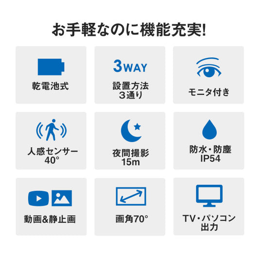 サバイバルカメラ 防犯 夜間撮影