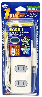 4口 5m 3m 2m 1m 延長電源タップケーブル