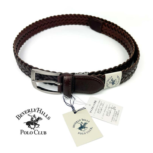 【夏限定 7%SALE!】【人気!】【全3色】BEVERLY HILLS POLO CLUB ビバリーヒルズポロクラブ レザー メッシュ ベルト 穴なし