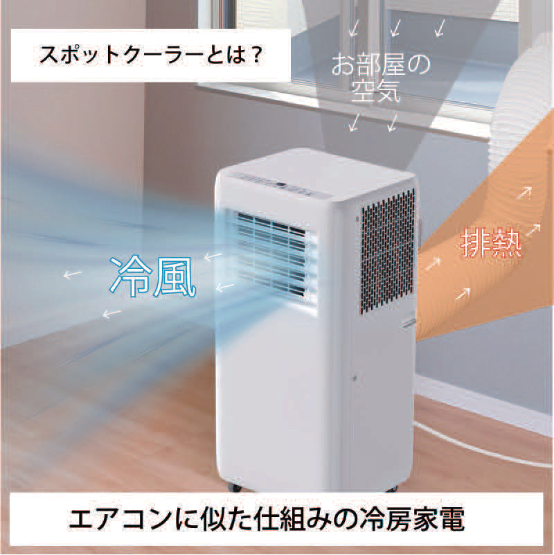 ヒロコーポレーション ポータブルスポットクーラー ホワイト