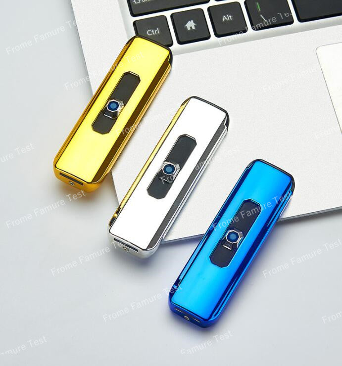【火を使わず安全】【電熱式】USB充電式ライター メタリック