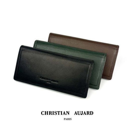 【夏 3%SALE！】【店長一押し！】christian aujard クリスチャン オジャール 本革 札入れ 長財布 ロングウォレット【全3色】 【長財布 スリム・ファスナー 2タイプ】