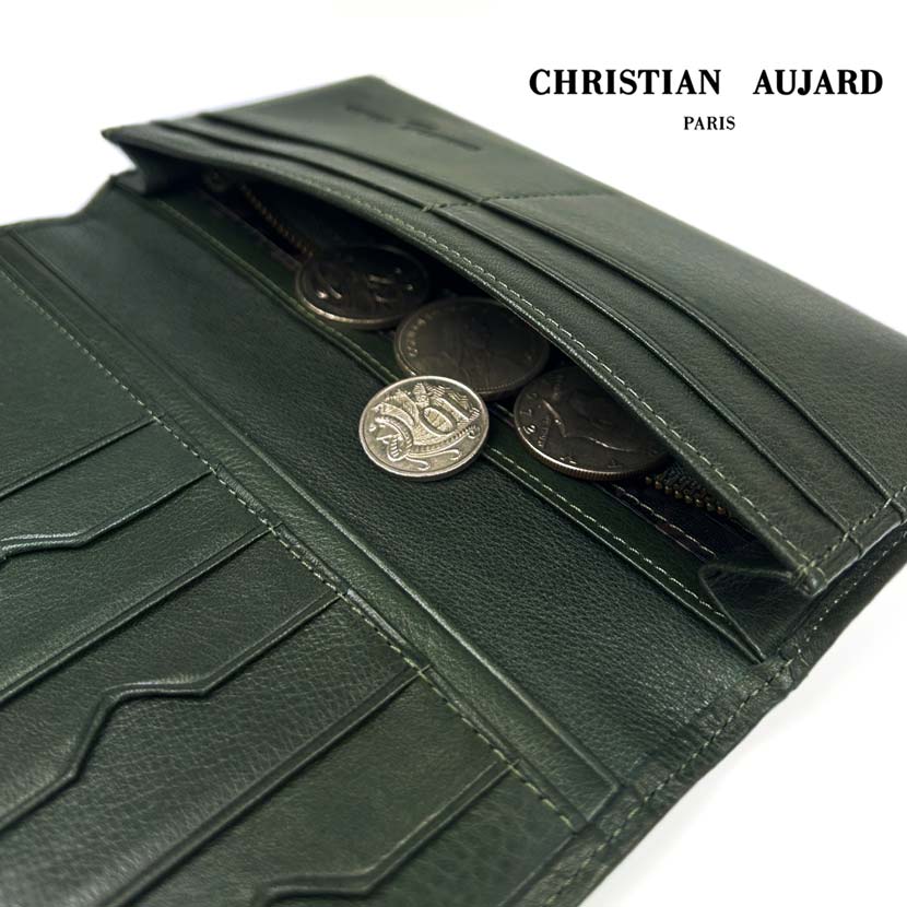 【店長一押し！】christian aujard クリスチャン オジャール 本革 札入れ 長財布 ロングウォレット【全3色】 【長財布 スリム・ファスナー 2タイプ】