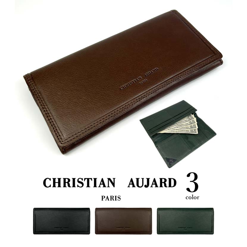 【店長一押し！】christian aujard クリスチャン オジャール 本革 札入れ 長財布 ロングウォレット【全3色】 【長財布 スリム・ファスナー 2タイプ】