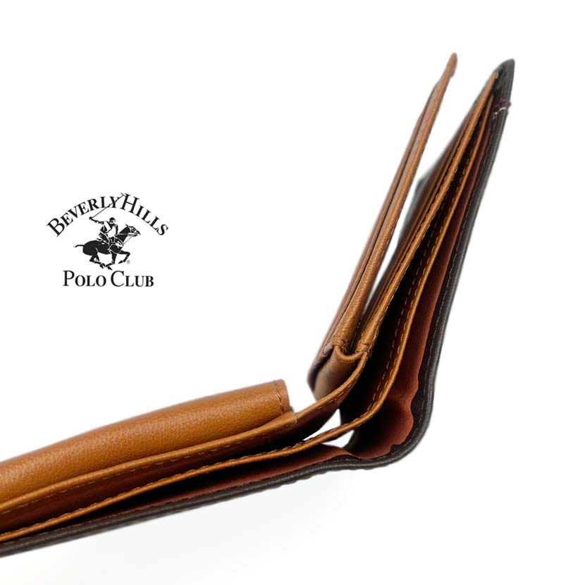 BEVERLY HILLS POLO CLUB ビバリーヒルズポロクラブ リアルレザー 中ベラ付き 2つ折り財布 【ぜん3色】