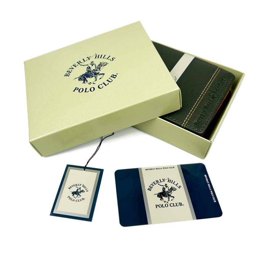 BEVERLY HILLS POLO CLUB ビバリーヒルズポロクラブ リアルレザー 中ベラ付き 2つ折り財布 【ぜん3色】