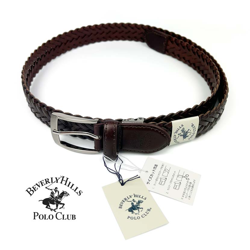 BEVERLY HILLS POLO CLUB ビバリーヒルズポロクラブ レザー メッシュ ベルト 穴なし【全3色】