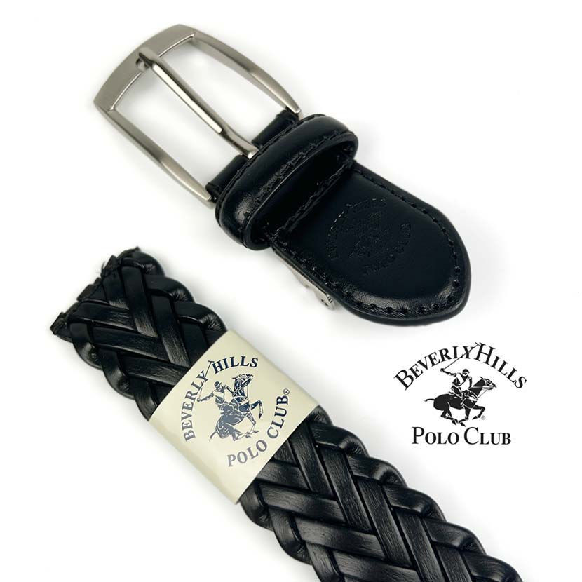 BEVERLY HILLS POLO CLUB ビバリーヒルズポロクラブ レザー メッシュ ベルト 穴なし【全3色】