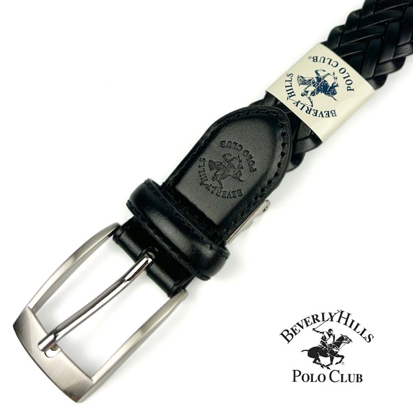 BEVERLY HILLS POLO CLUB ビバリーヒルズポロクラブ レザー メッシュ ベルト 穴なし【全3色】