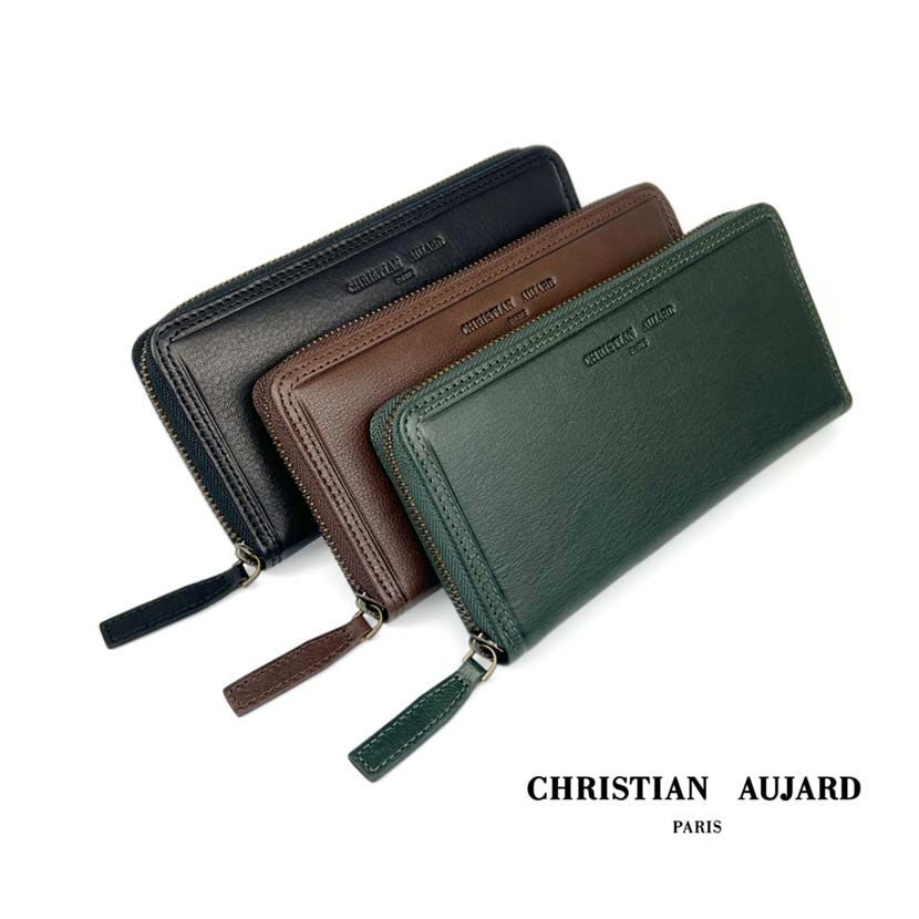 【店長一押し！】christian aujard クリスチャン オジャール 本革 札入れ 長財布 ロングウォレット【全3色】 【長財布 スリム・ファスナー 2タイプ】