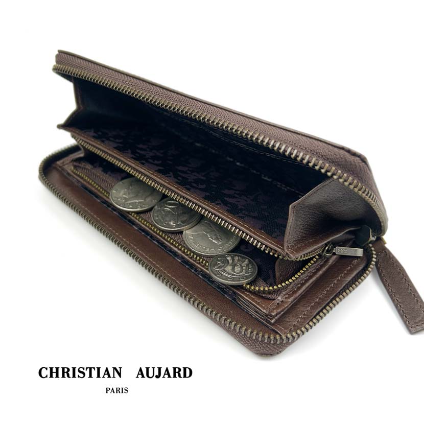 【店長一押し！】christian aujard クリスチャン オジャール 本革 札入れ 長財布 ロングウォレット【全3色】 【長財布 スリム・ファスナー 2タイプ】