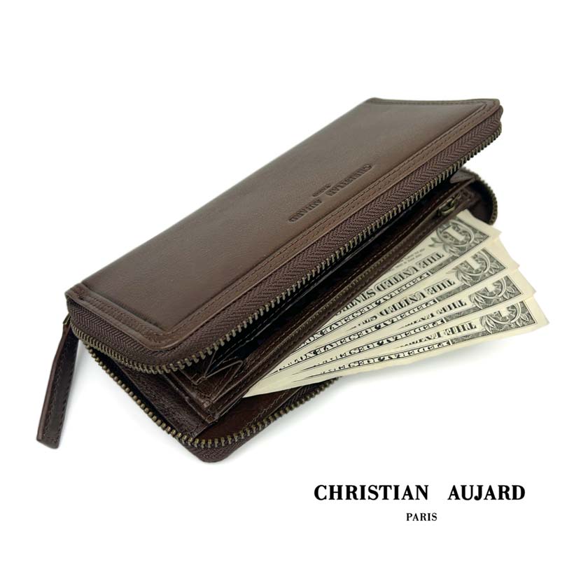 【店長一押し！】christian aujard クリスチャン オジャール 本革 札入れ 長財布 ロングウォレット【全3色】 【長財布 スリム・ファスナー 2タイプ】