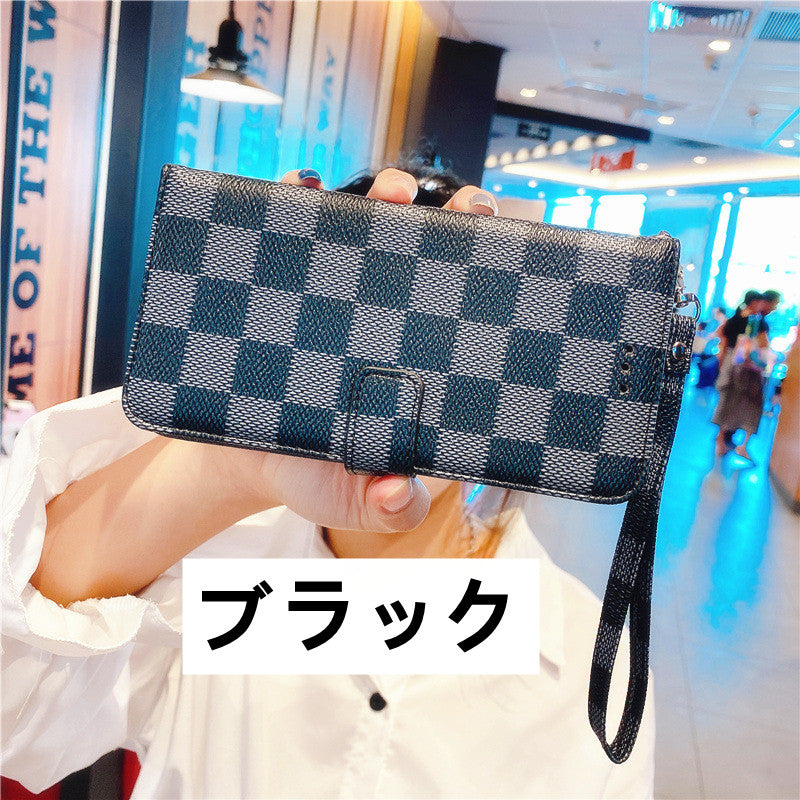 iPhone17 pro max , iphone 16 plus スマホケース 手帳型 ケース チェック スマホ ストラップ ケース 格子柄