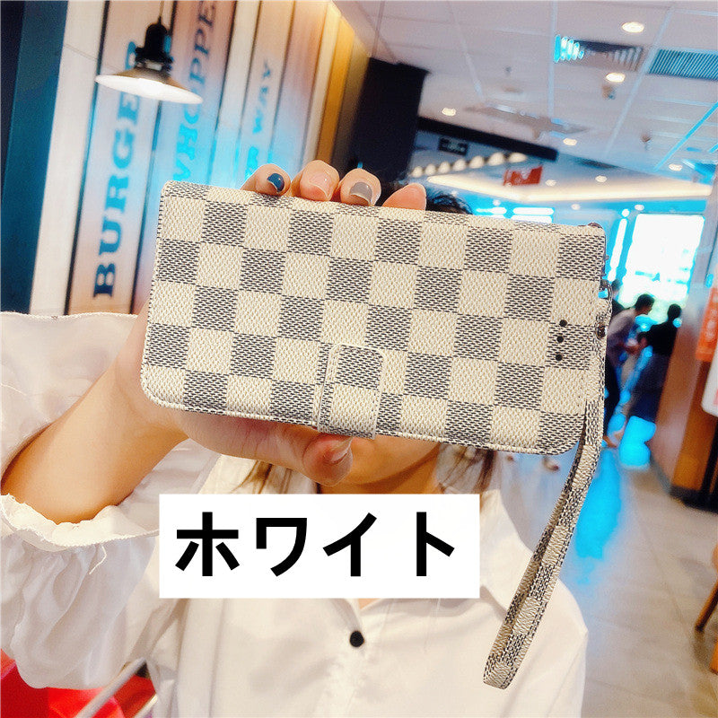 iPhone17 pro max , iphone 16 plus スマホケース 手帳型 ケース チェック スマホ ストラップ ケース 格子柄